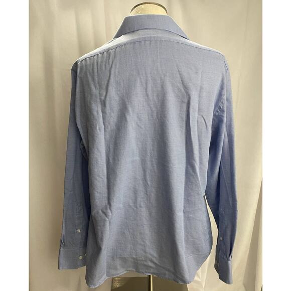 Van Heusen Fitted Long Sleeve Button Down Cotton Blend Shirt Size 17 34/35 - Picture 3 of 8